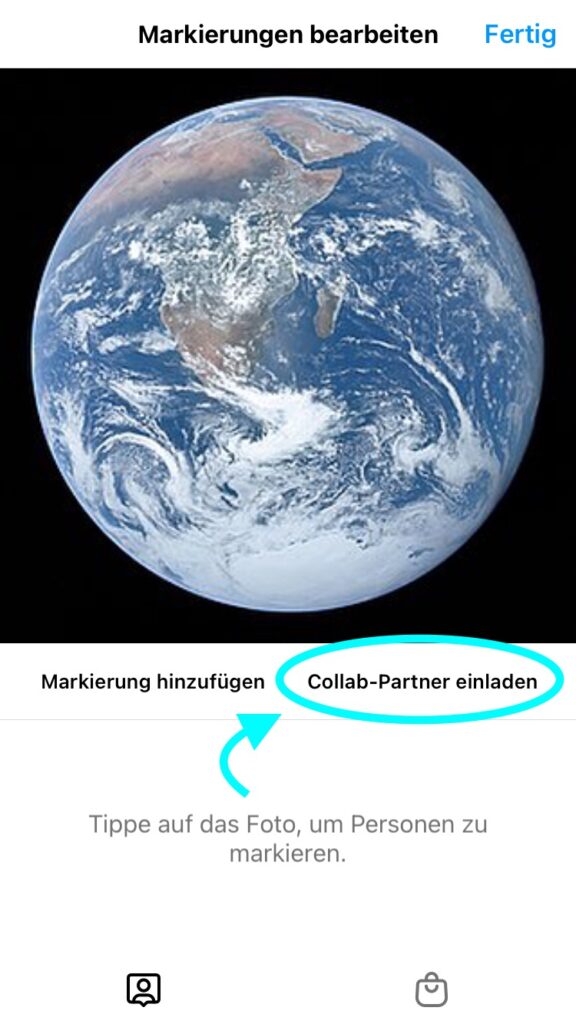 Instagram Collabs (Co-Autor) – Screenshot Collab Partner einladen | WebMen Blog