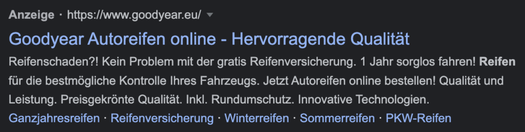 Mit mehr Text zu mehr Größe und zu einer verbesserten CTR