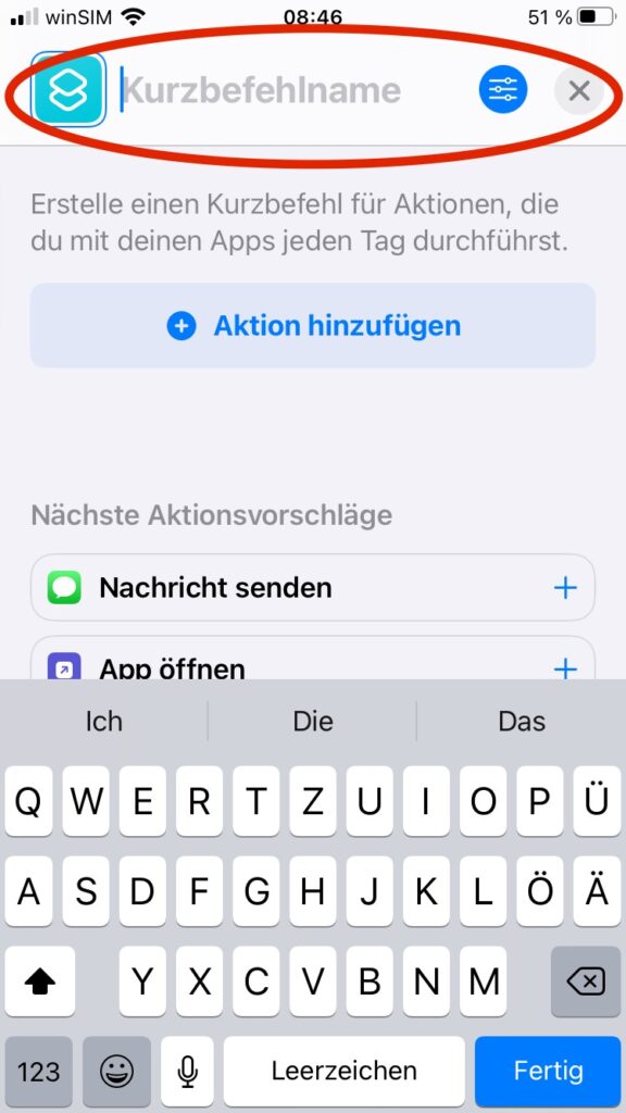 iPhone Kurzbefehl einrichten 