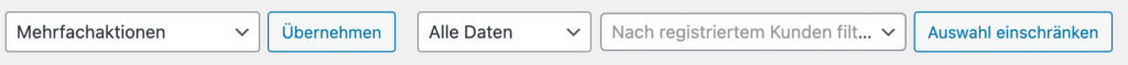 Mehrfachaktion Bestellungen WooCommerce